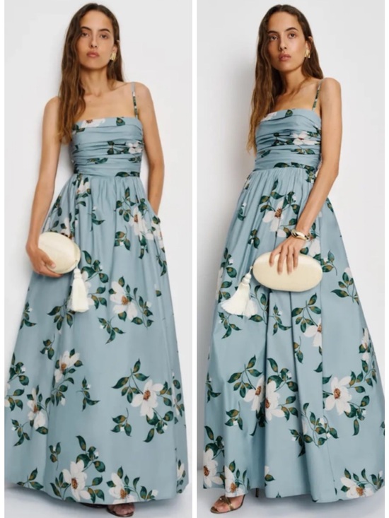 Reformation Dresses & Skirts - Reformation Kastoria in Louisiana Floral Blue Maxi Dress SZ US 10 NWT